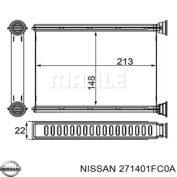 271401FC0A Nissan/Infiniti Radiador de forno (de aquecedor)