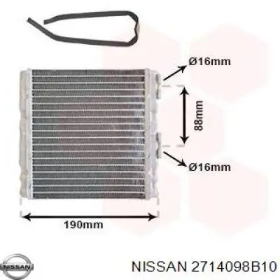 Radiador de forno (de aquecedor) Nissan Micra  K11