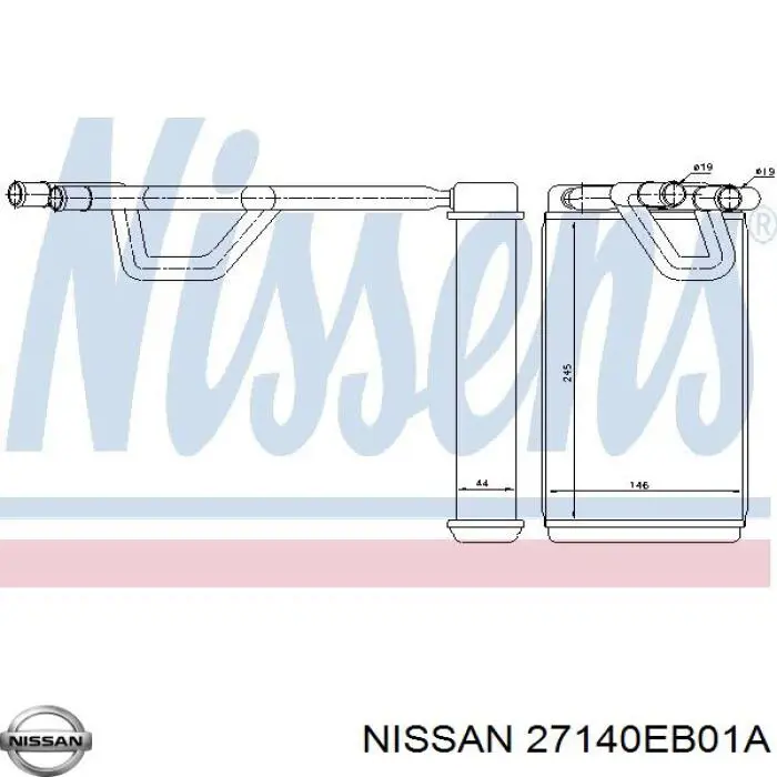 27140EB01A Nissan/Infiniti Radiador de forno (de aquecedor)