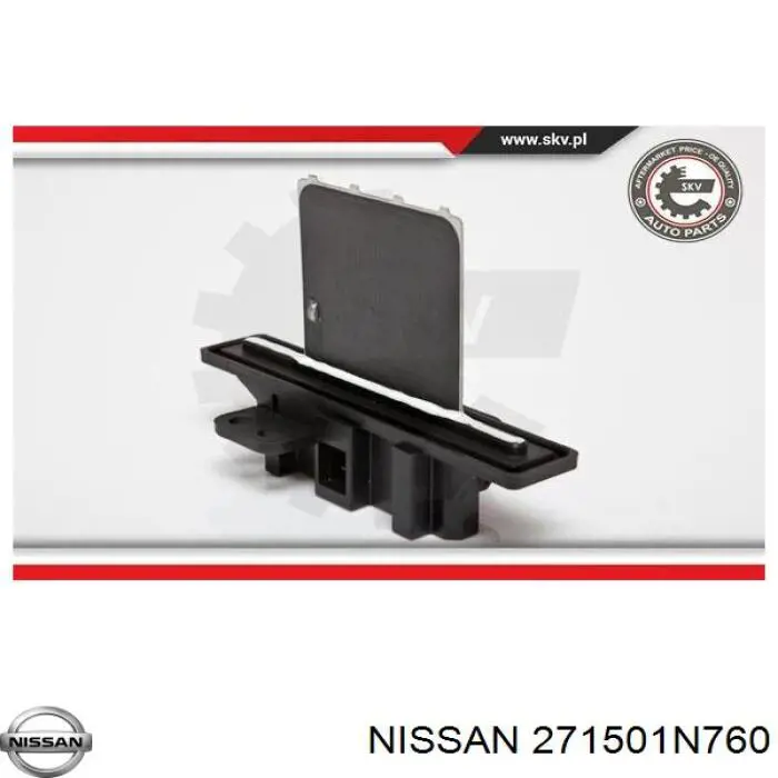 271501N760 Nissan/Infiniti Resistor (resistência) de ventilador de forno (de aquecedor de salão)