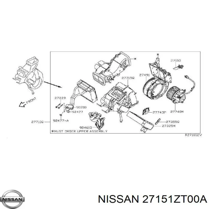 Resistor (resistência) de ventilador de forno (de aquecedor de salão) Nissan/Infiniti 27151ZT00A preço, a partir de 65,21 USD