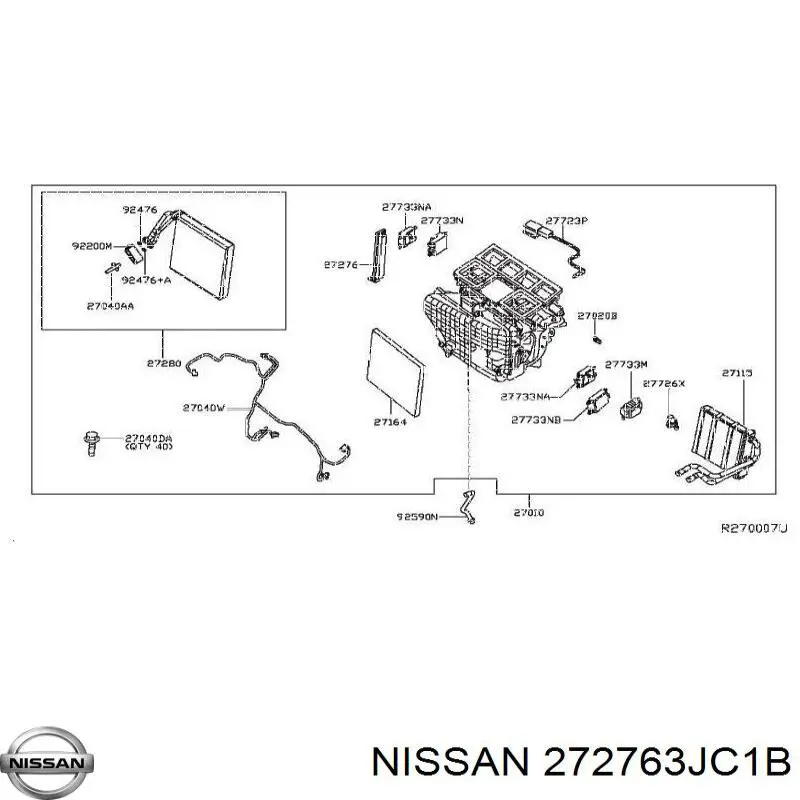 Filtro de salão Nissan/Infiniti 272763JC1B preço, a partir de 15,46 USD