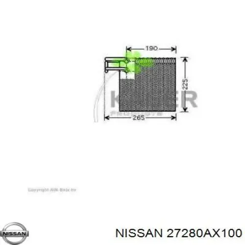 Compre 27280AX100 Nissan/Infiniti Vaporizador de aparelho de ar condicionado