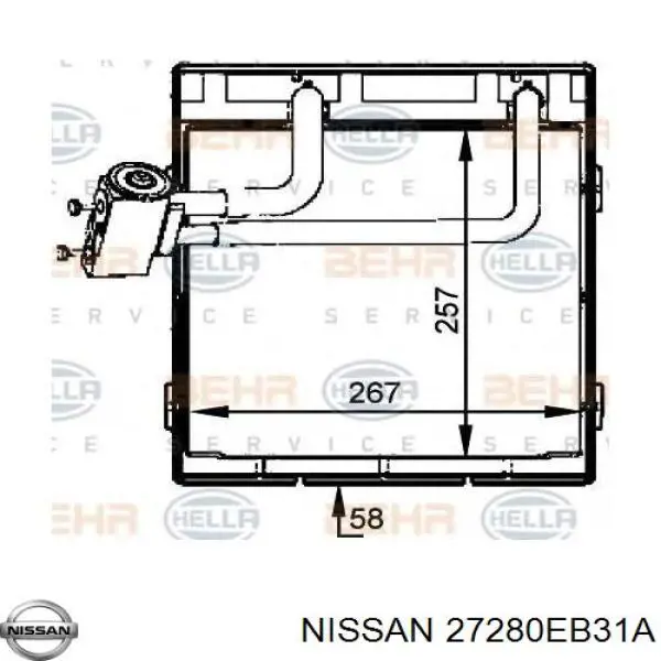 Vaporizador de aparelho de ar condicionado Nissan Navara NP300 III D40