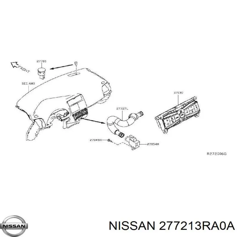 277213RA0A Nissan/Infiniti Sensor de iluminação