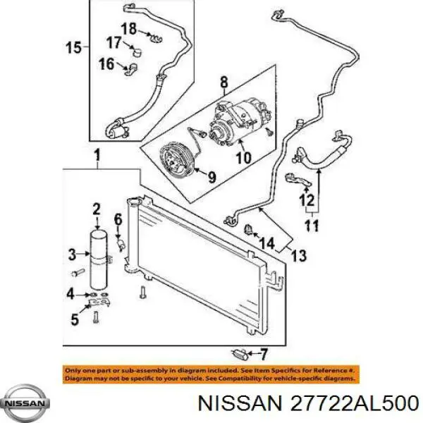 Sensor de temperatura do meio ambiente Nissan/Infiniti 27722AL500 preço, a partir de 57,07 USD