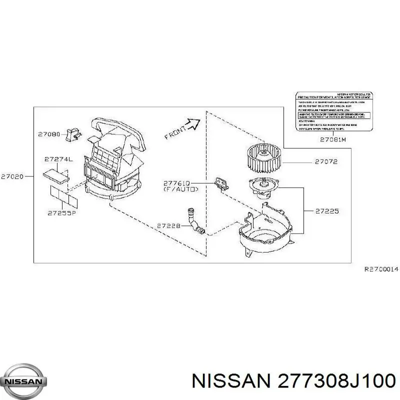  Nissan/Infiniti 277308J100 preço, a partir de 210,45 USD