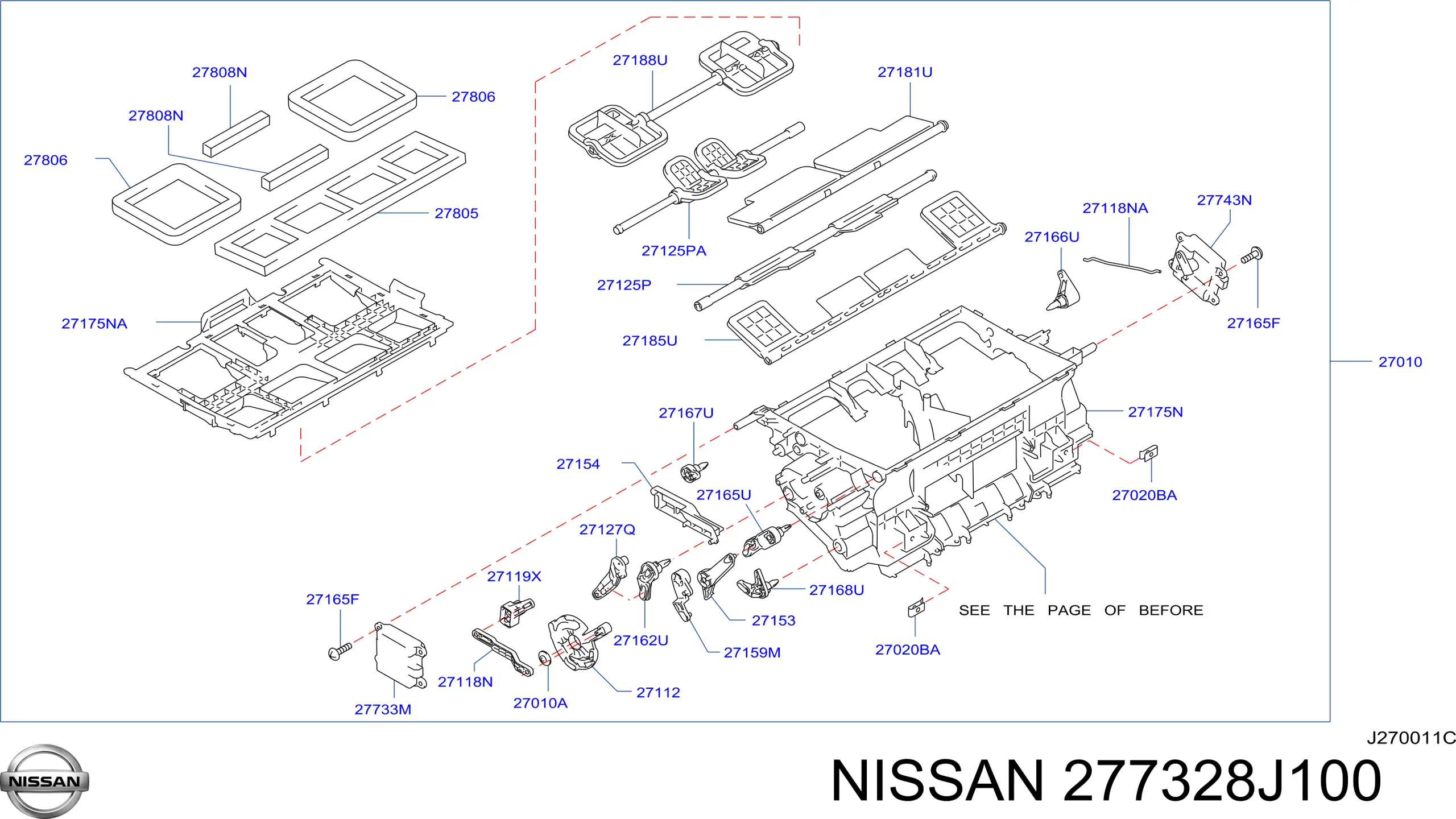 Compre 277328J100 Nissan/Infiniti Acionamento de comporta de forno