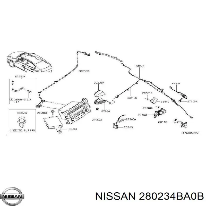  Nissan/Infiniti 280234BA0B preço, a partir de 80,95 USD