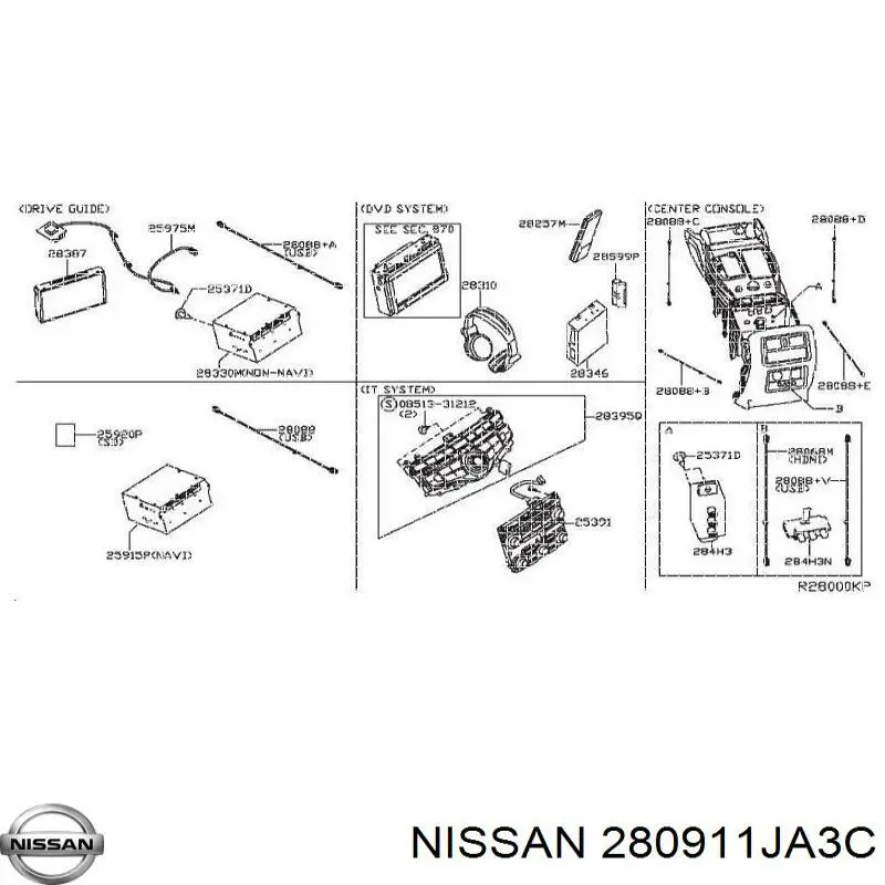Mostrador multifuncional Nissan/Infiniti 280911JA0D preço, a partir de 345,62 USD