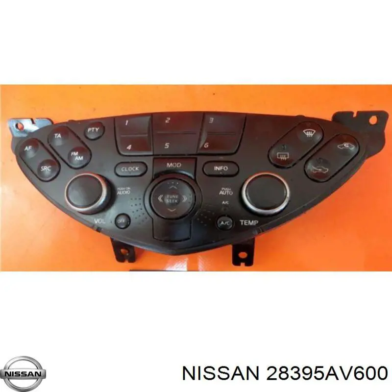 28395AV600 Nissan/Infiniti Unidade de controlo dos modos de aquecimento/condicionamento