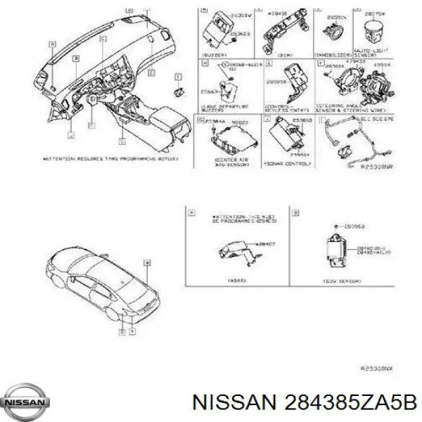 Sensor traseiro de sinalização de estacionamento (sensor de estacionamento) Nissan/Infiniti 284385ZA5B preço, a partir de 42,53 USD