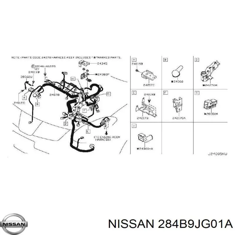 284B9JG01A Nissan/Infiniti Unidade de dispositivos de segurança