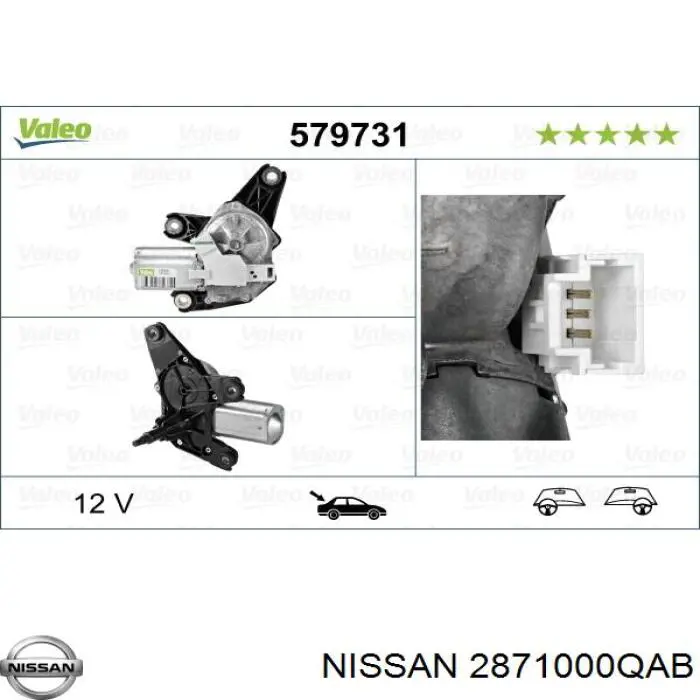 91165699 Renault (RVI) Motor de limpador pára-brisas de vidro traseiro
