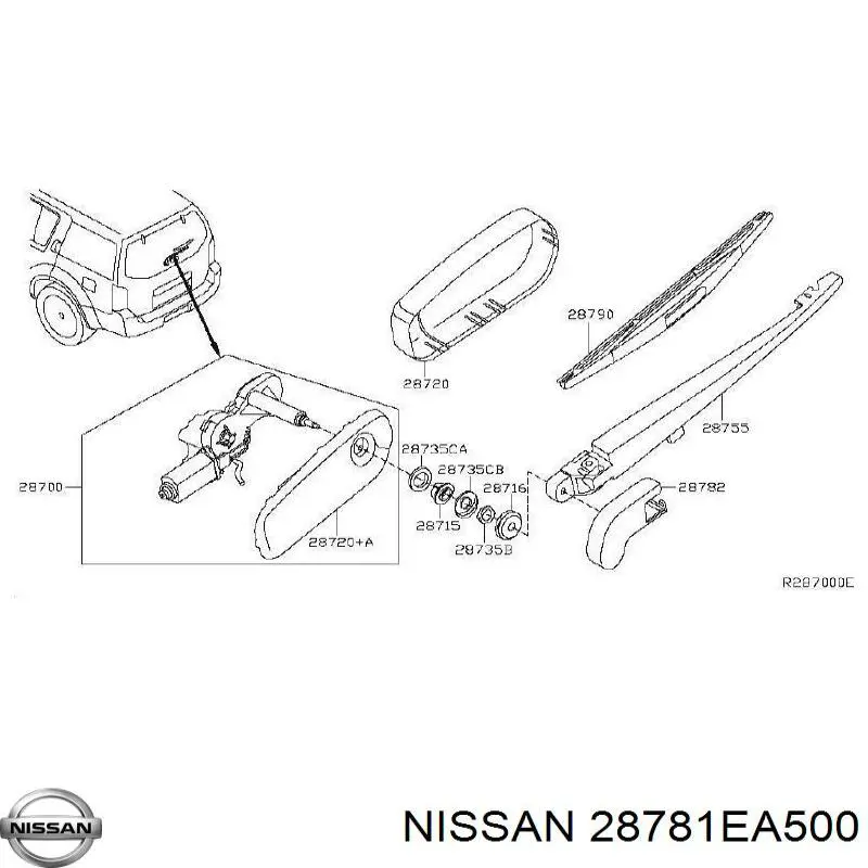 Braço de limpa-pára-brisas de vidro traseiro Nissan/Infiniti 28781EA500 preço, a partir de 15,41 USD