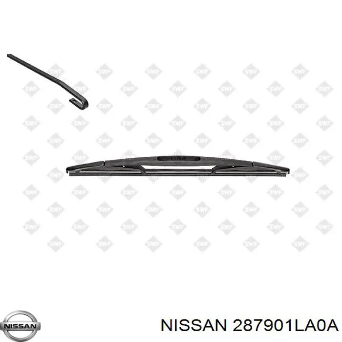 287901LA0A Nissan/Infiniti Limpa-pára-brisas de vidro traseiro