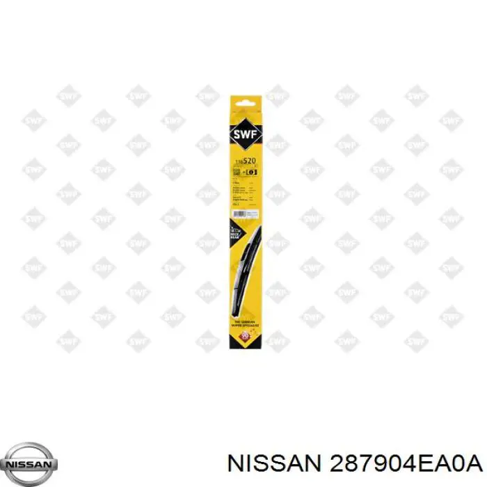 287904EA0A Nissan/Infiniti Limpa-pára-brisas de vidro traseiro