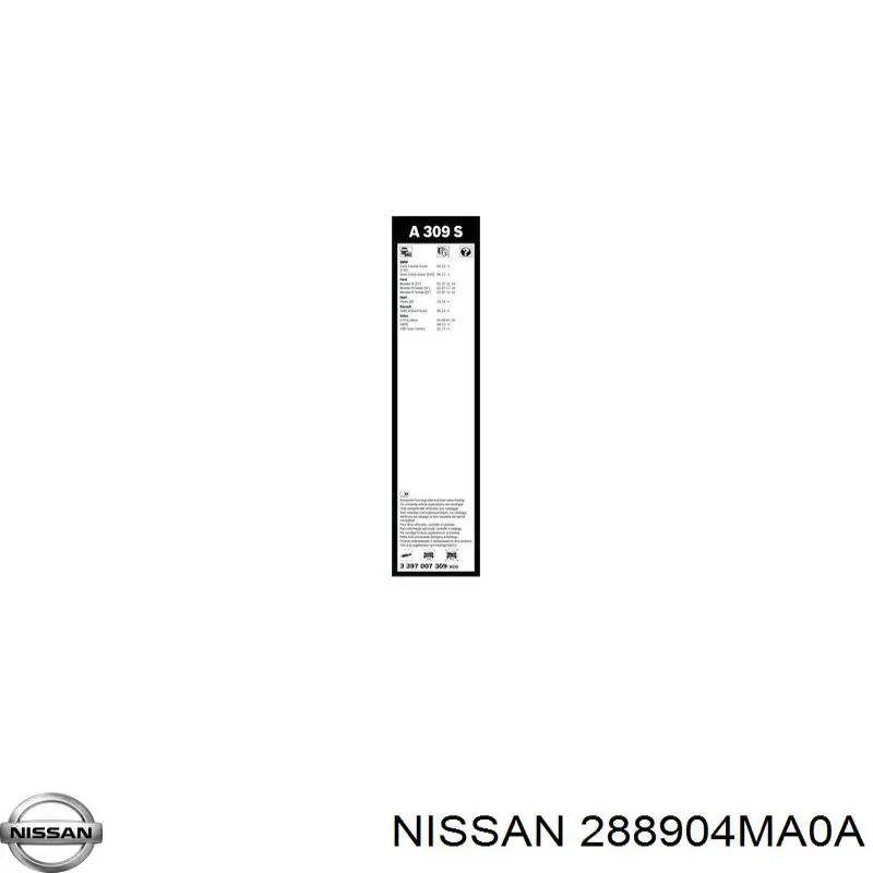 Limpa-pára-brisas do pára-brisas de condutor Nissan/Infiniti 288904MA0A preço, a partir de 28,80 USD