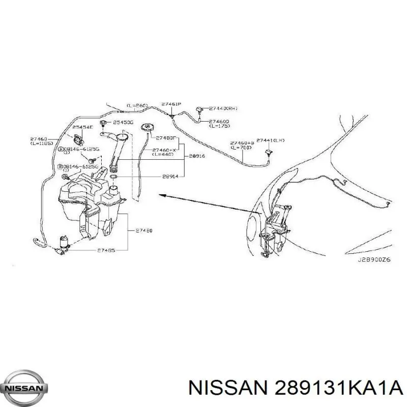 Tampa de tanque de fluido para lavador para Nissan JUKE JPN F15