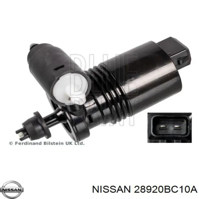 28920BC10A Nissan/Infiniti Bomba de motor de fluido para lavador de vidro dianteiro