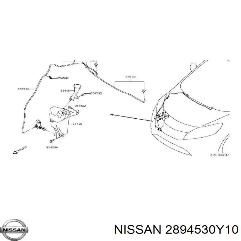 Nissan/Infiniti 2894530Y10 preço, a partir de 9,80 USD