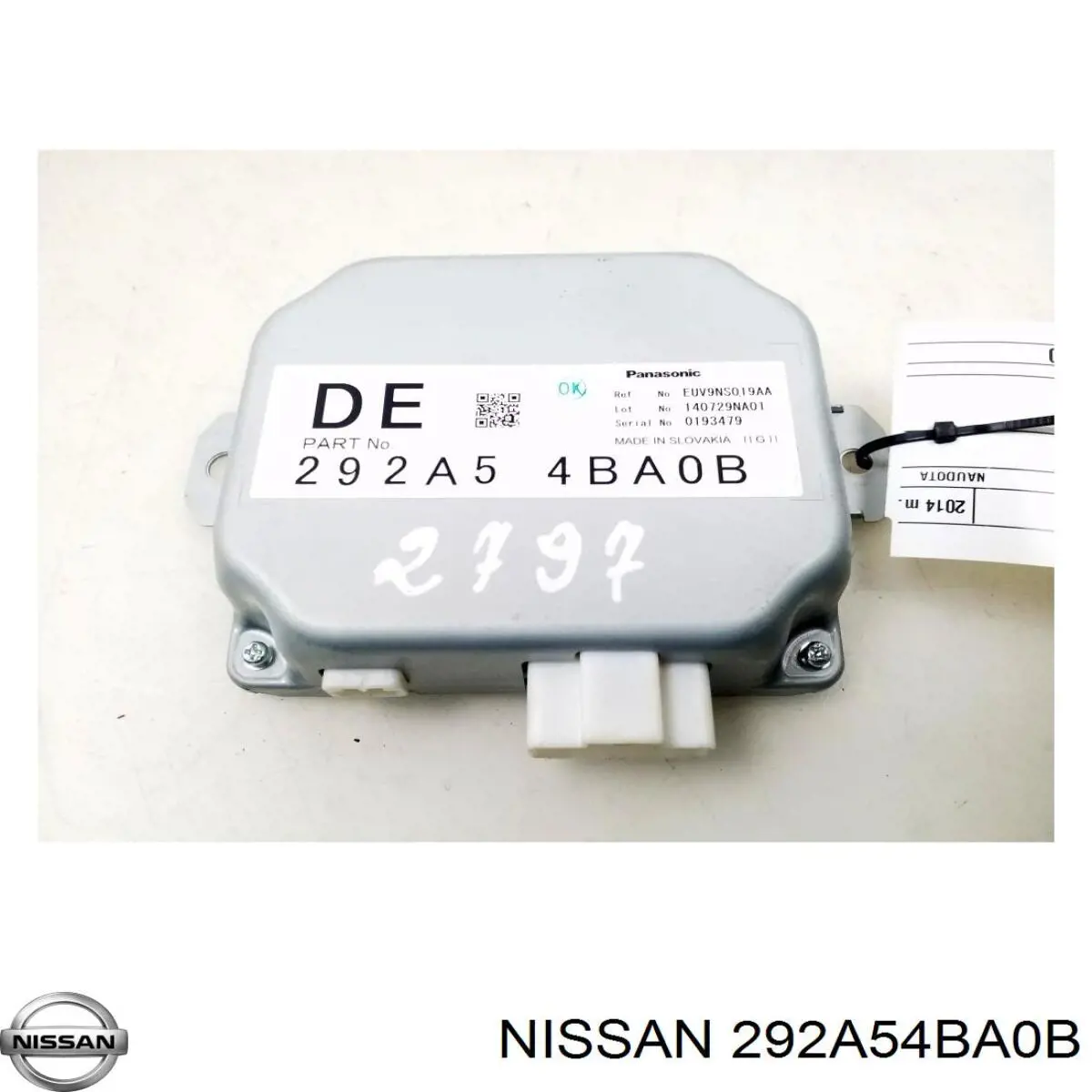 292A54BA0B Nissan/Infiniti Módulo de direção da câmara