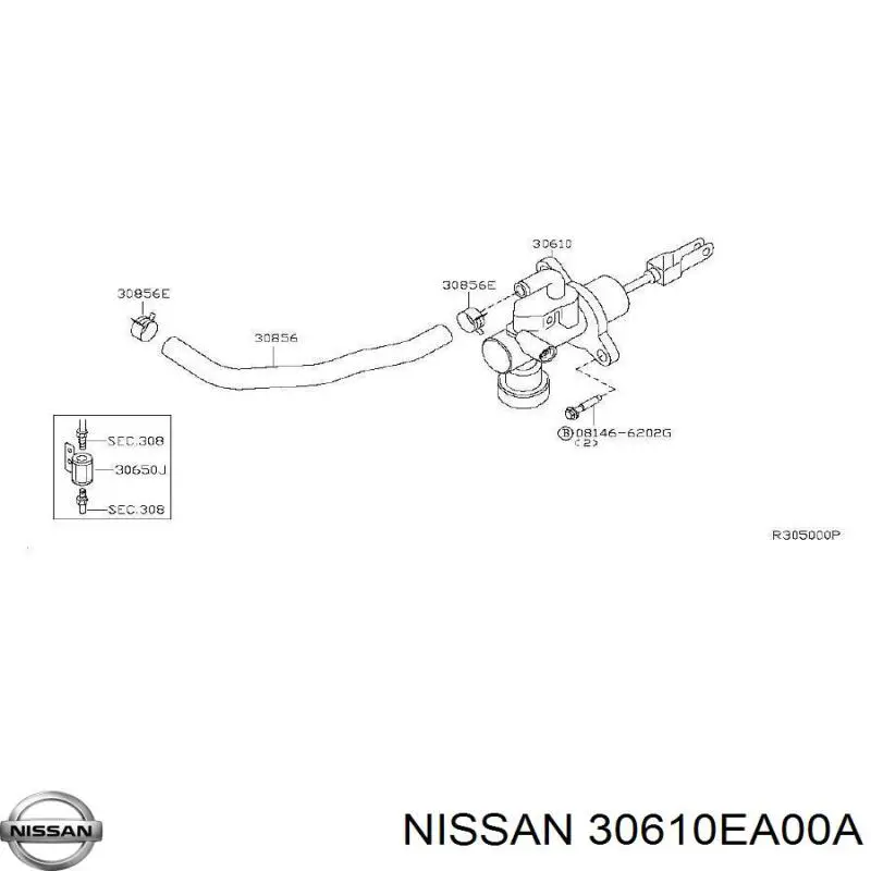 30610EA00A Nissan/Infiniti Cilindro mestre de embraiagem