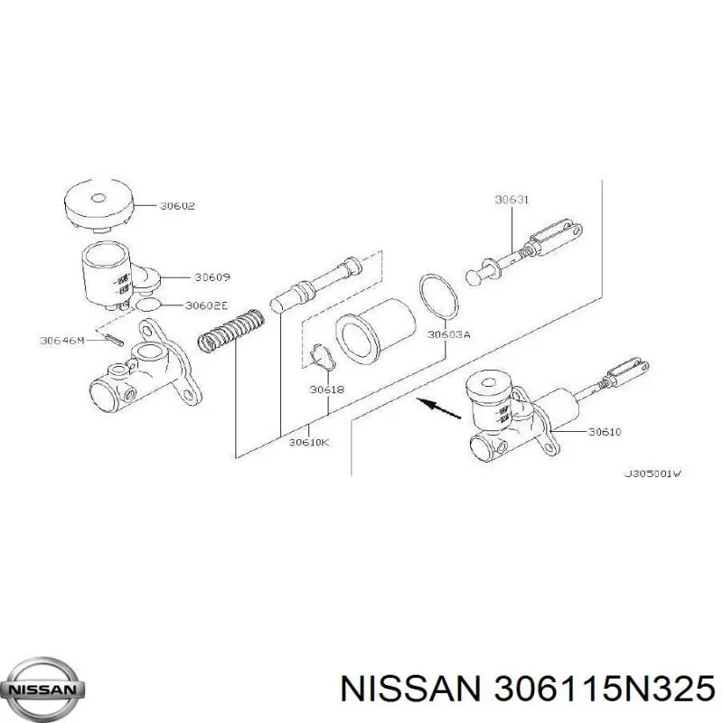 Kit de reparação de cilindro principal de embraiagem Nissan/Infiniti 306115N325 preço, a partir de 97,96 USD