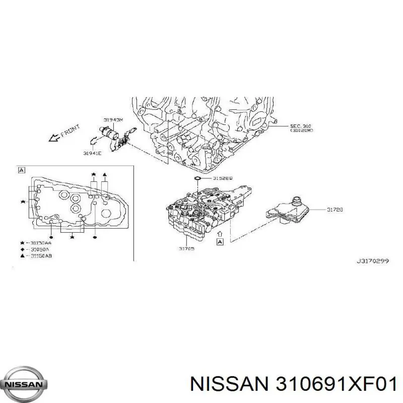  Nissan/Infiniti 310691XF01 preço, a partir de 23,72 USD