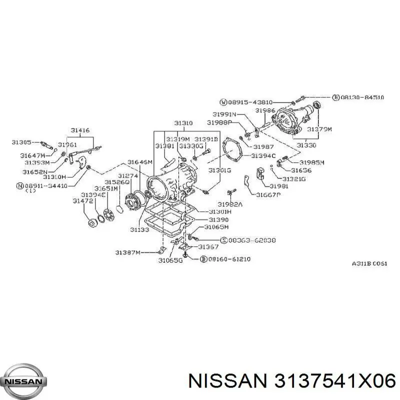  Nissan/Infiniti 3137541X06 preço, a partir de 18,03 USD