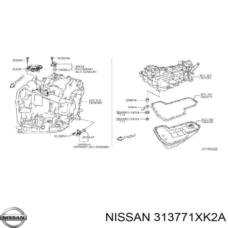  Nissan/Infiniti 313771XK2A preço, a partir de 16,30 USD