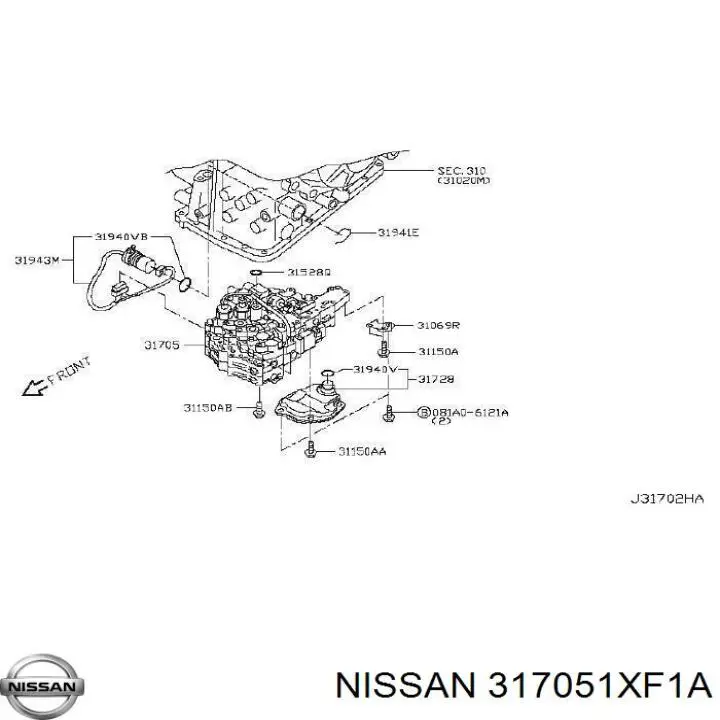 Unidade de válvulas da Caixa Automática de Mudança Nissan/Infiniti 317051XF0C preço, a partir de 1358,40 USD