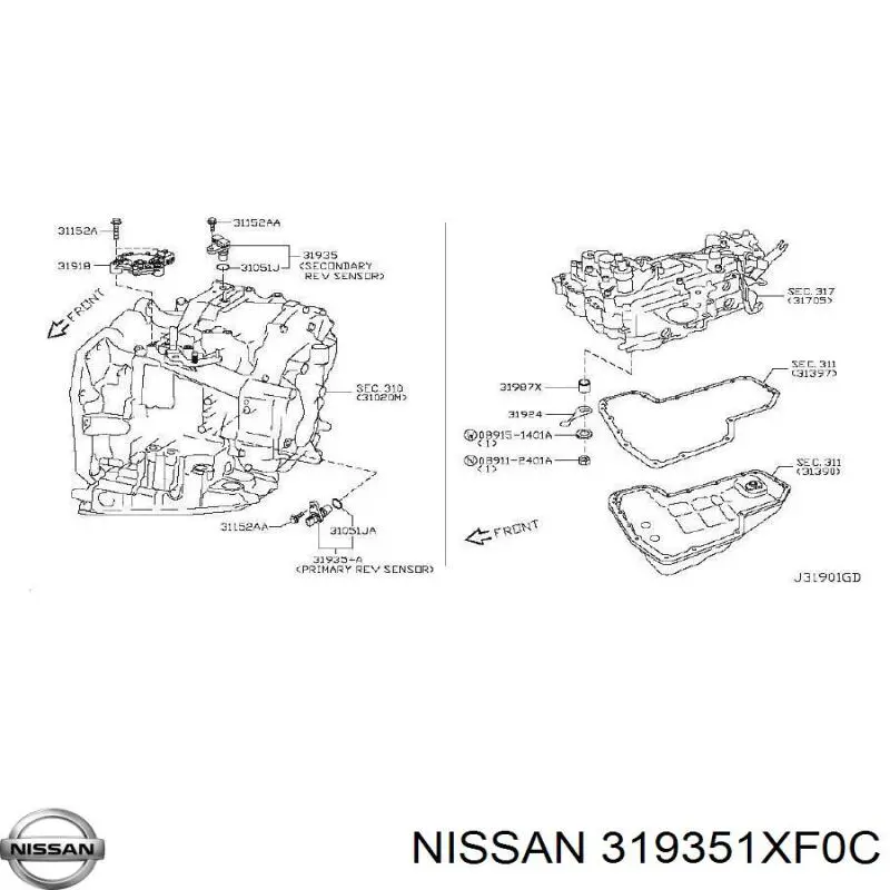 Sensor de velocidade Nissan/Infiniti 319351XF0C preço, a partir de 19,03 USD