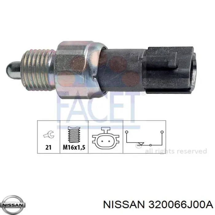 Sensor de ativação das luzes de marcha à ré Nissan/Infiniti 320066J00A preço, a partir de 19,13 USD