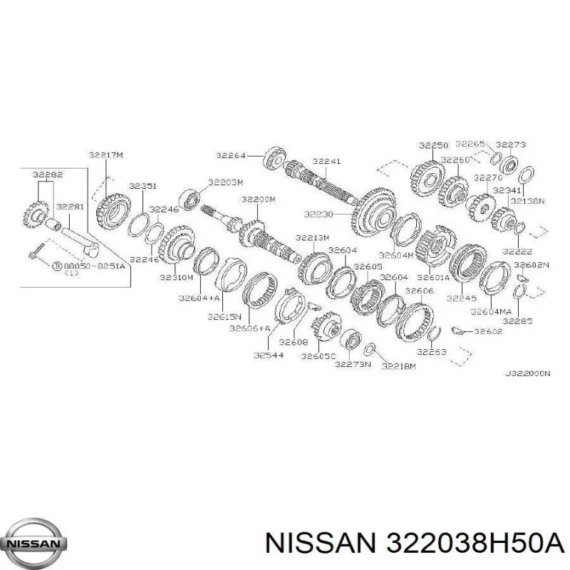 Compre 322038H50A Nissan/Infiniti 
