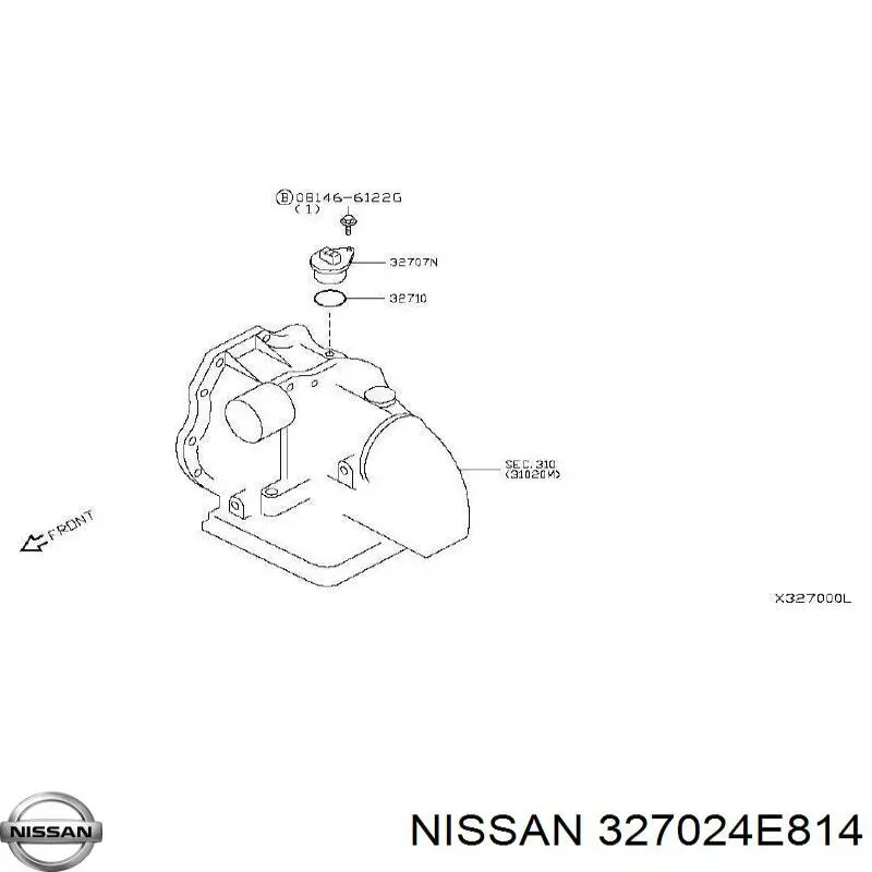 327024E814 Nissan/Infiniti Sensor de velocidade