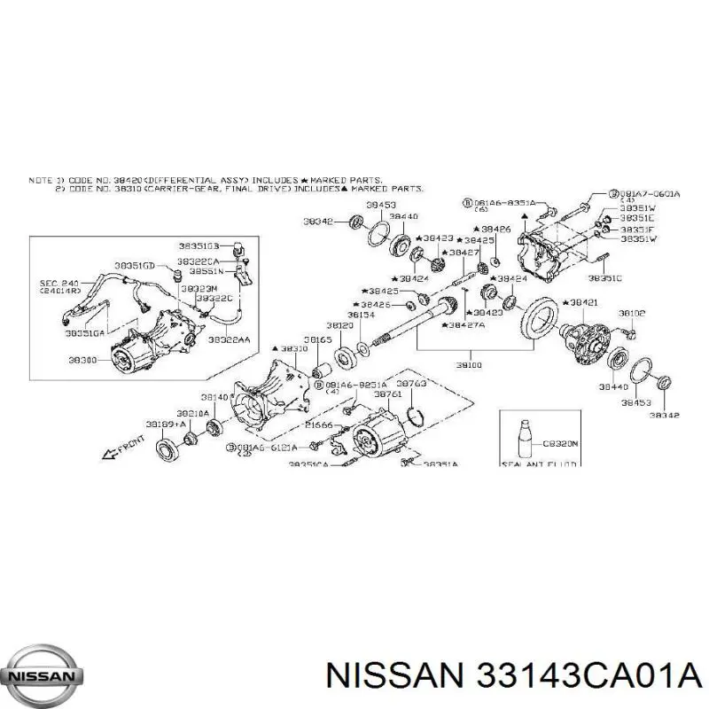  Nissan/Infiniti 33143CA01A preço, a partir de 50,09 USD
