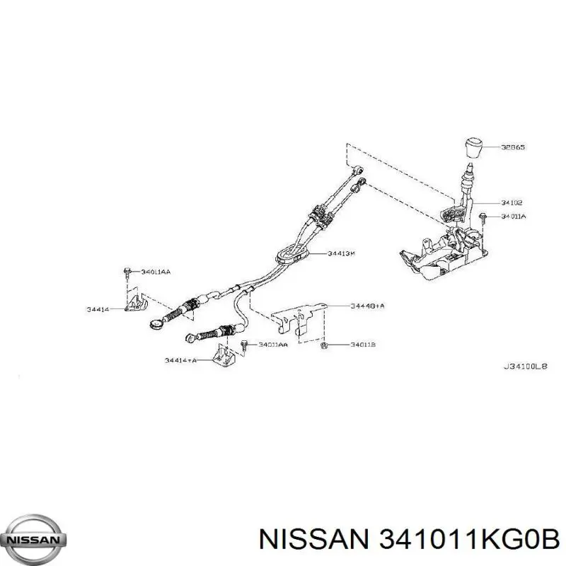 341011KG0B Nissan/Infiniti Mecanismo de mudança (ligação)