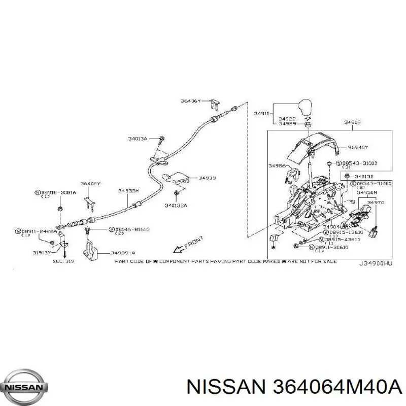  Nissan/Infiniti 364064M40A preço, a partir de 17,45 USD