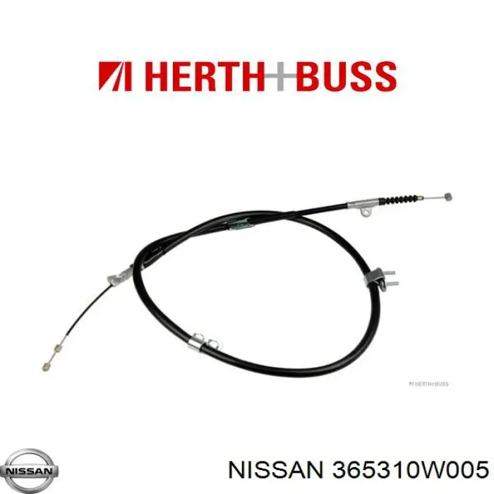 Cabo do freio de estacionamento traseiro esquerdo Nissan Pathfinder  R50