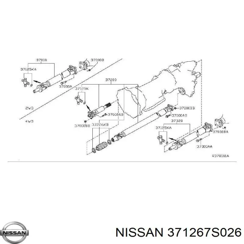 Cruzeta da junta universal traseira 68065428AC Chrysler