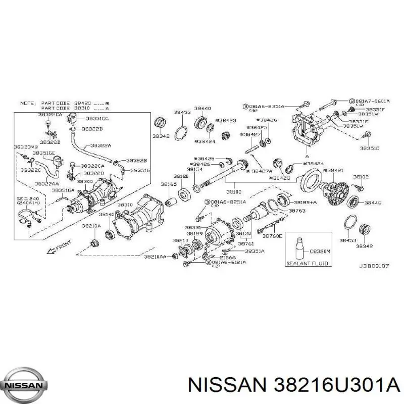  Nissan/Infiniti 38216U301A preço, a partir de 12,61 USD