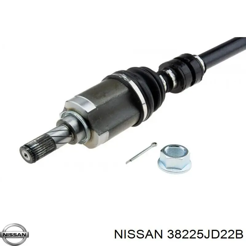 38225JD22B Nissan/Infiniti Semieixo (acionador) dianteiro esquerdo