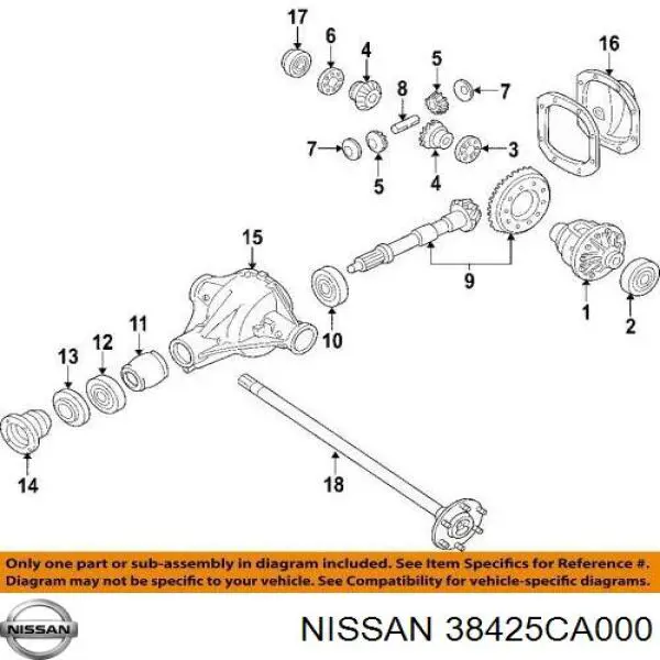  Nissan/Infiniti 38425CA000 preço, a partir de 60,06 USD