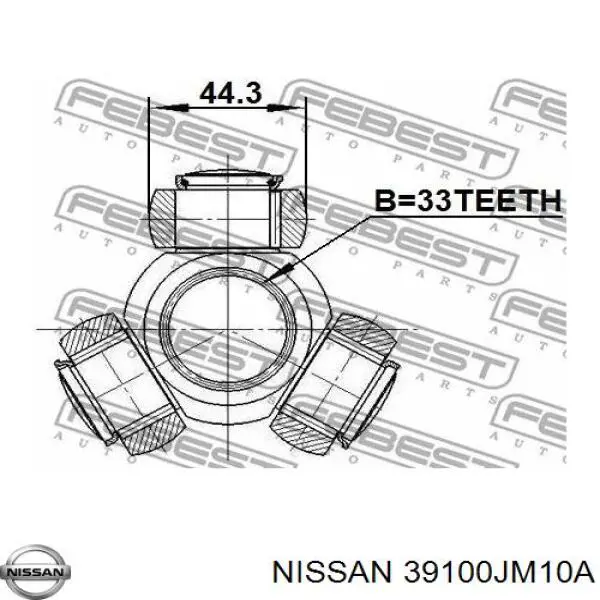 Semieixo (acionador) dianteiro direito 39100JM10A Nissan/Infiniti