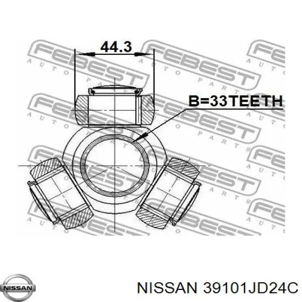 Semieixo (acionador) dianteiro esquerdo Nissan/Infiniti 39101JD24C preço, a partir de 121,20 USD