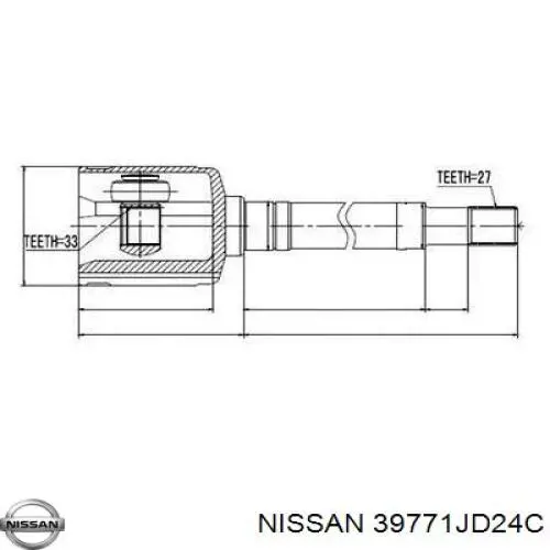 Compre 39771JD24C Nissan/Infiniti Junta homocinética interna dianteira direita
