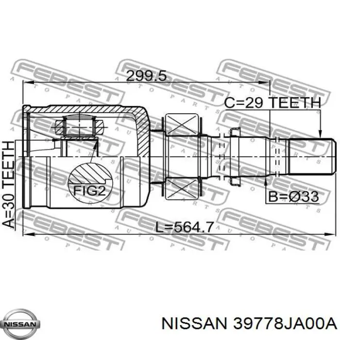  Nissan/Infiniti 39778JA00A preço, a partir de 20,70 USD