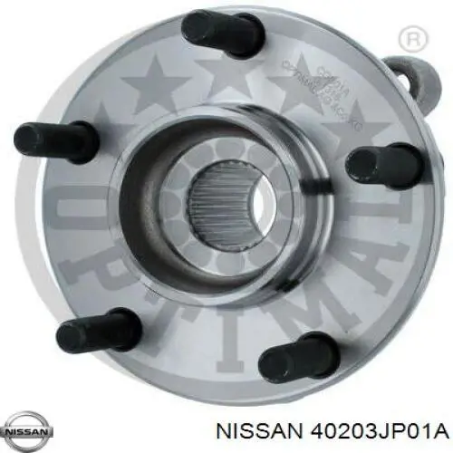 Cubo dianteiro 40203JP01A Nissan/Infiniti