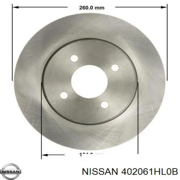 Compre 402061HL0B Nissan/Infiniti Disco do freio dianteiro